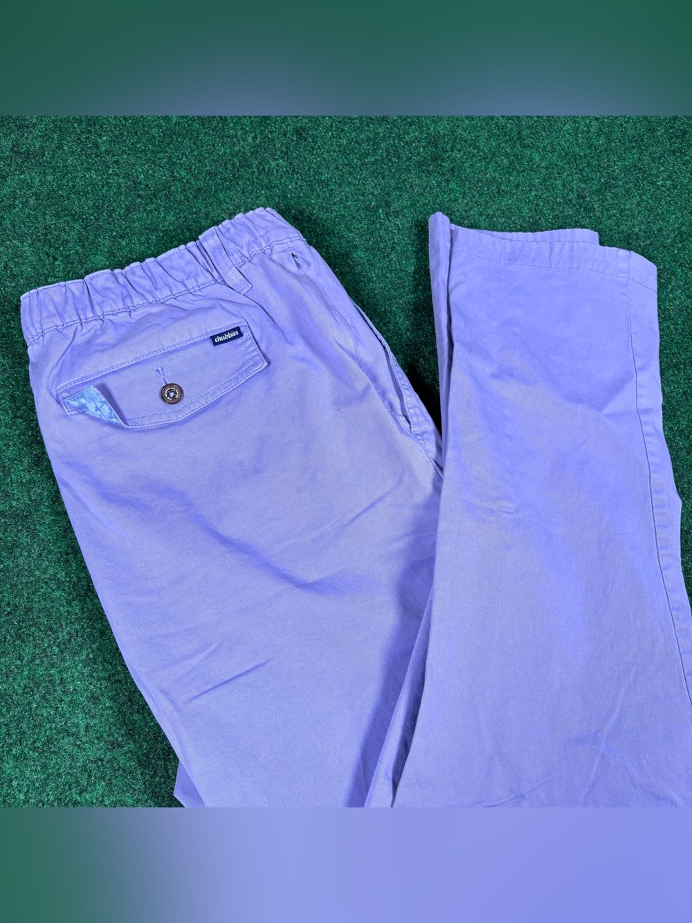 Chubbies Men’s XL Lavender Elastic Waist Casual Pants Stretch Chino Weekend